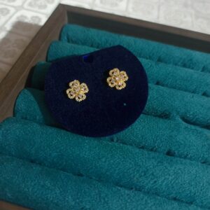 Gold-Tone Filigree Floral Cluster Studs