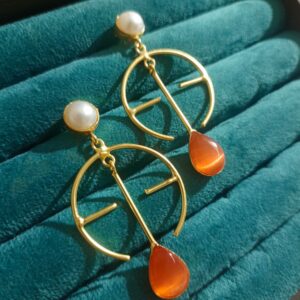 Carnelian Drop Earrings.