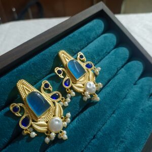 The Byzantine Peacock Chandbali Earrings